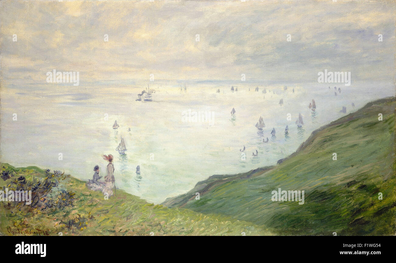 Claude Monet - Klippen von Pourville Stockfoto