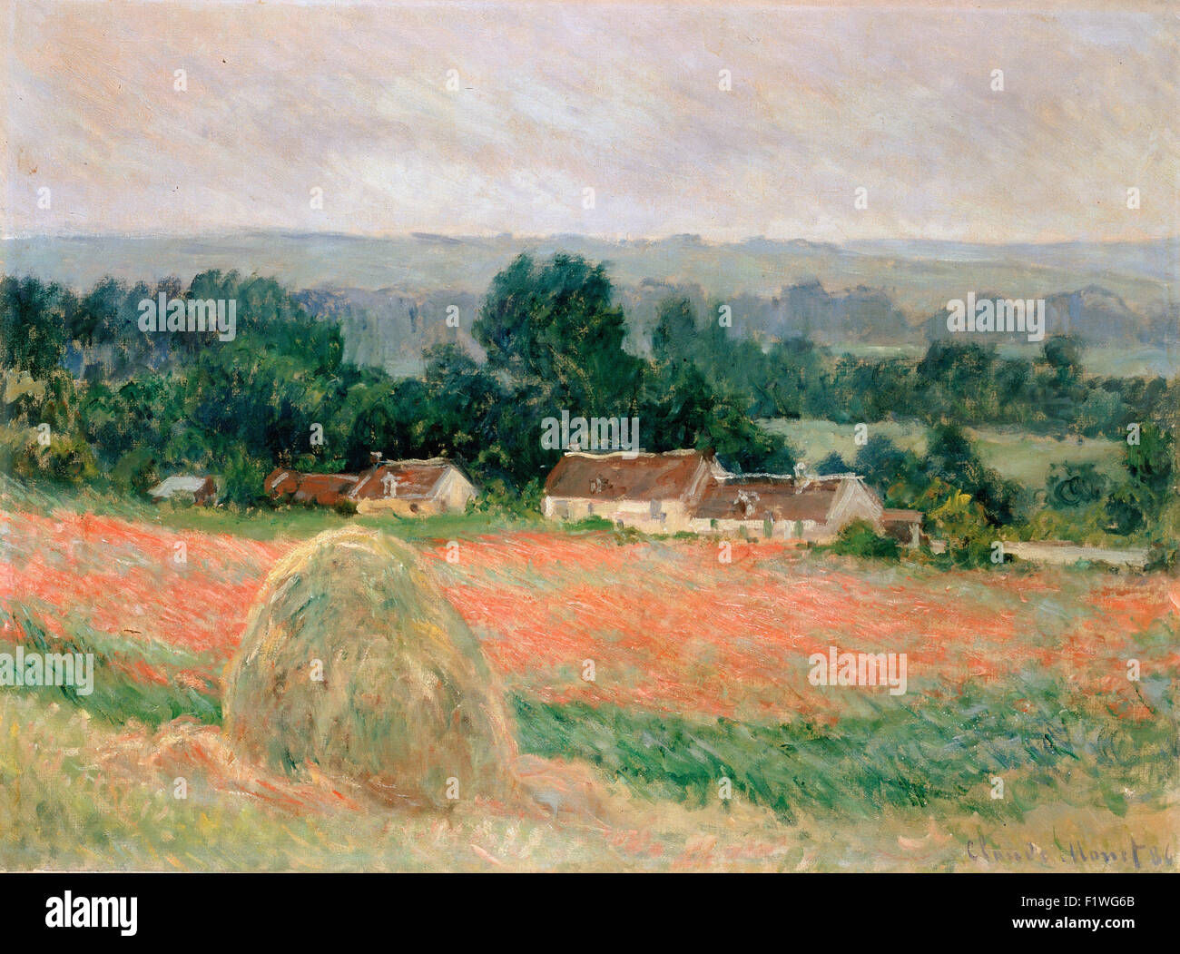 Claude Monet - Heuhaufen in Giverny Stockfoto