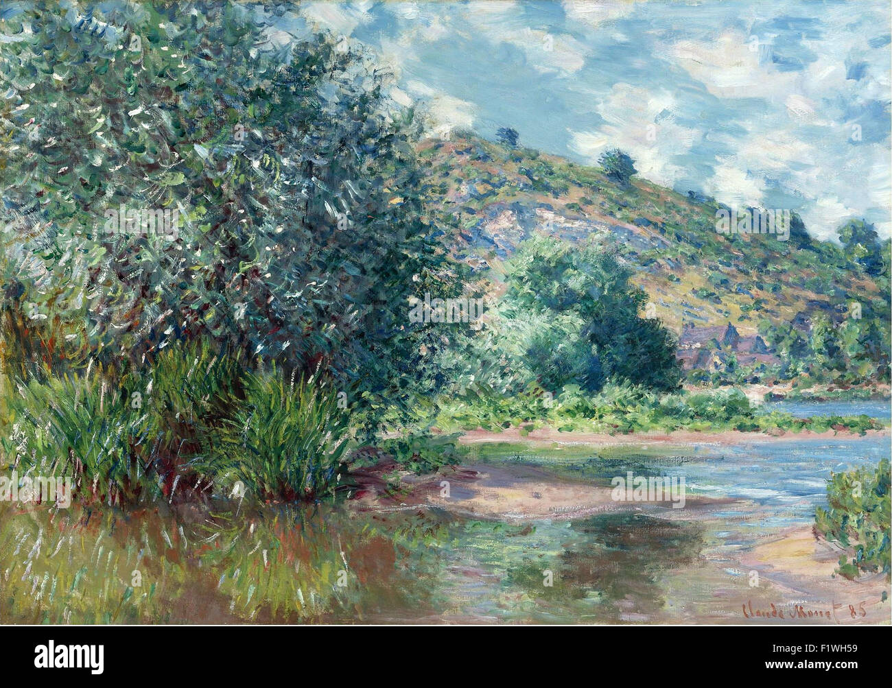 Claude Monet - Landschaft am Port Villez Stockfoto