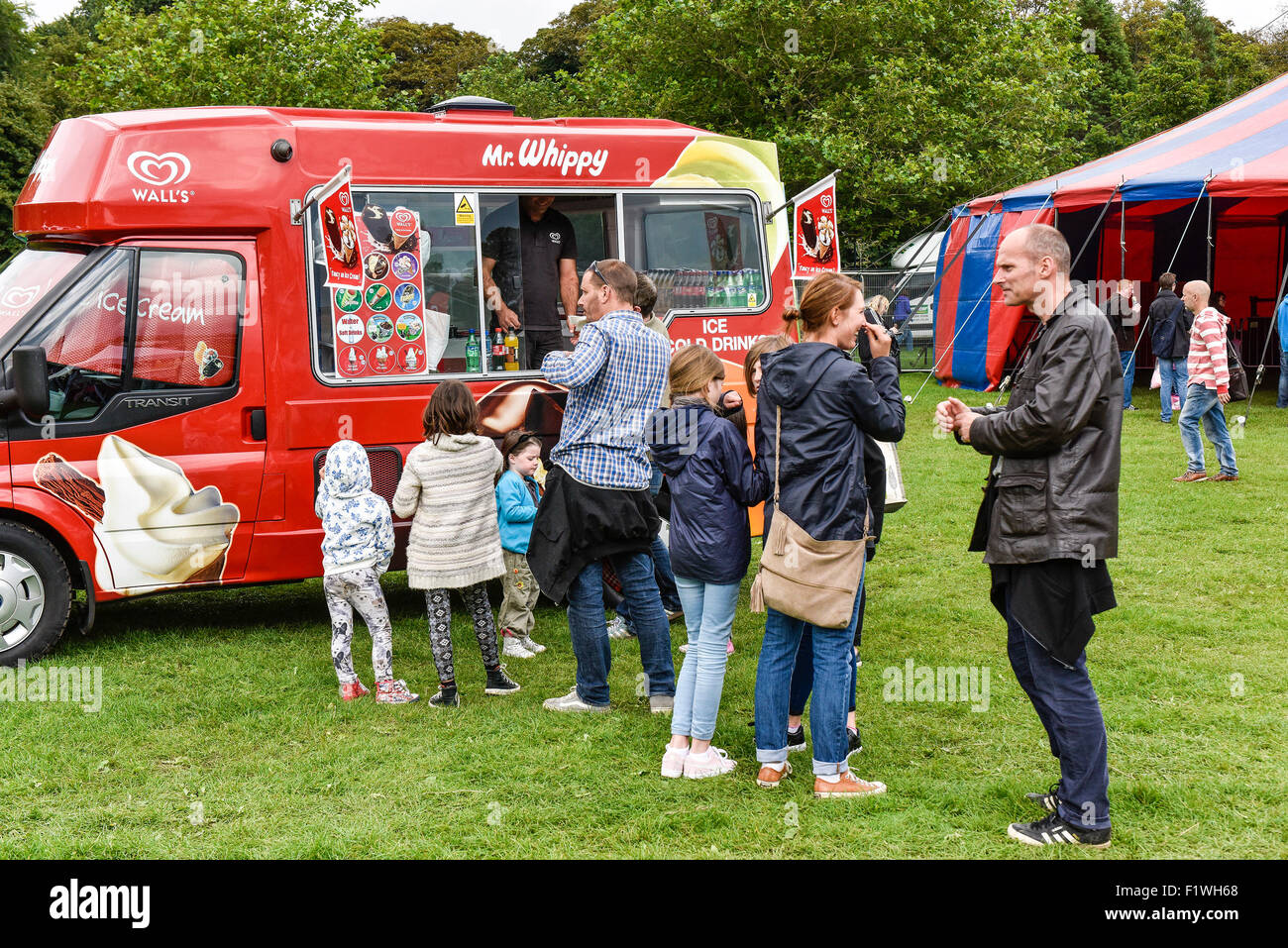 Ein Herr Whippy Eiswagen. Stockfoto