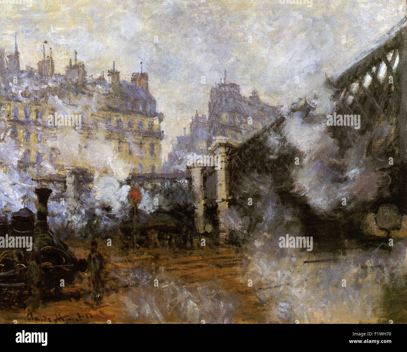 Claude Monet - Le Pont de l ' Europe, Gare Saint Lazare Stockfoto