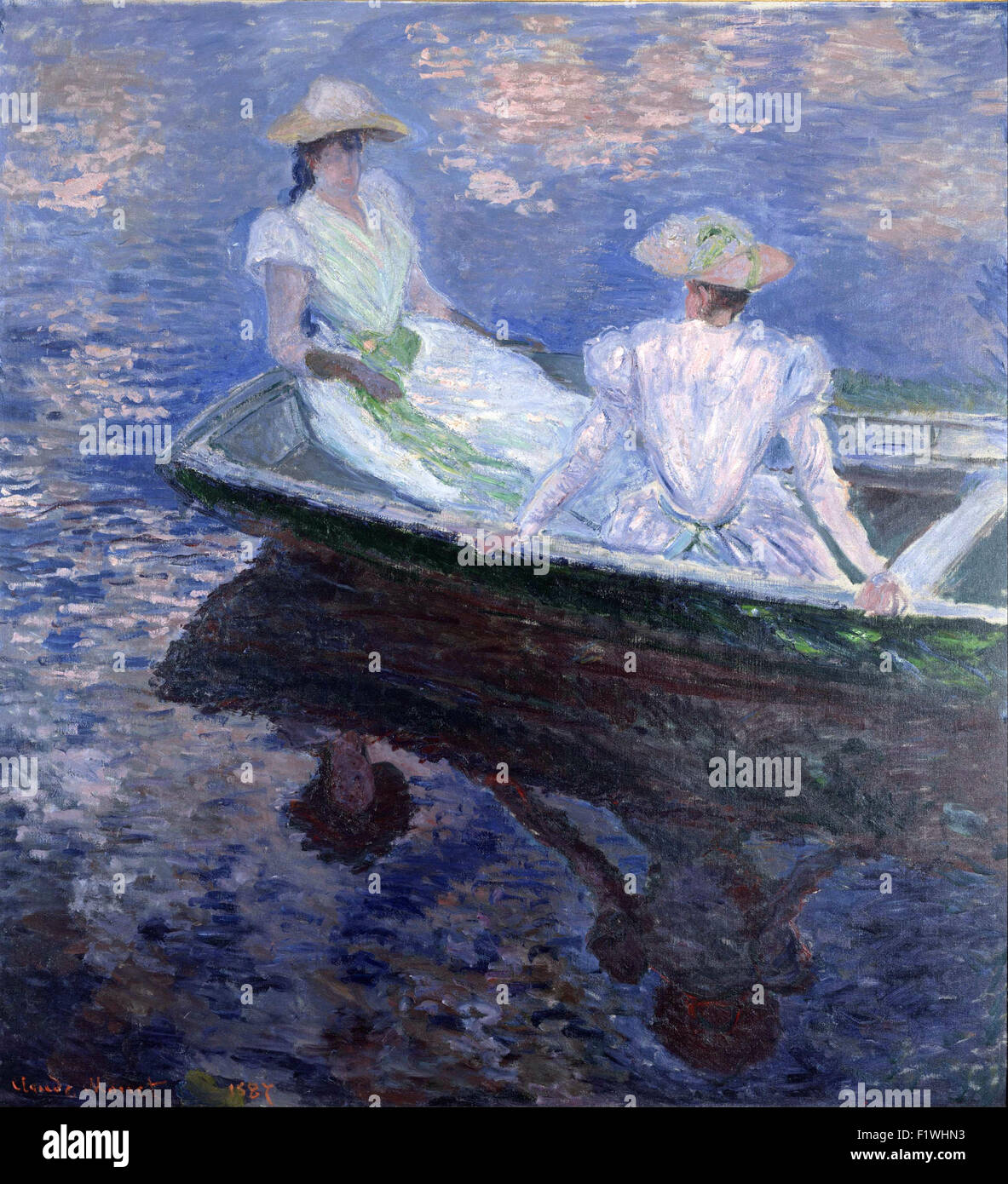 Claude Monet - auf dem Boot Stockfoto