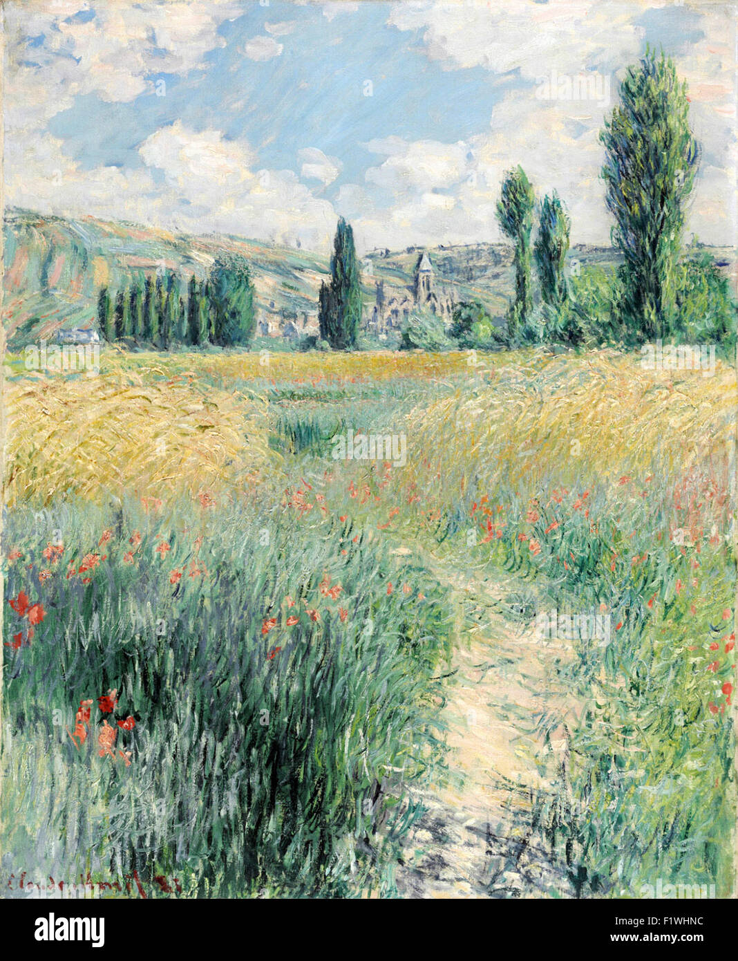Claude Monet - Pfad auf der Insel Saint Martin, Vétheuil Stockfoto