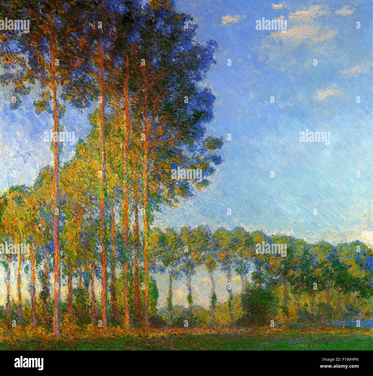 Claude Monet - Pappeln an der Epte Stockfoto