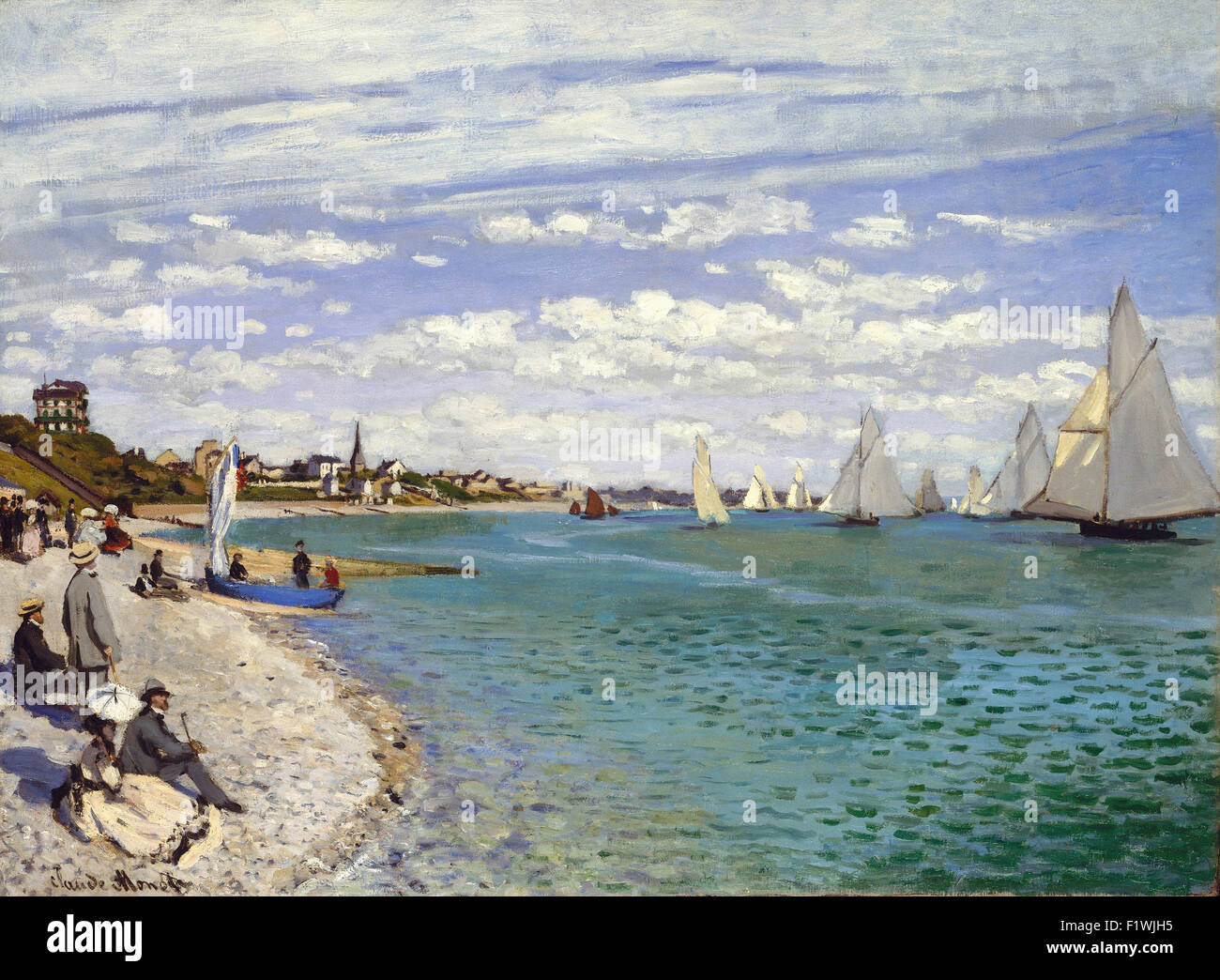 Claude Monet - Regatta an Sainte-Adresse Stockfoto