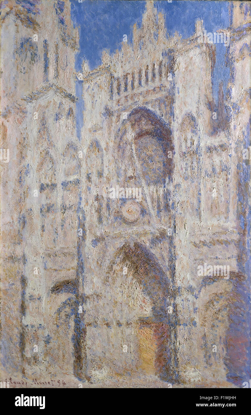 Claude Monet - Kathedrale von Rouen 0 das Portal (Sonnenlicht) Stockfoto