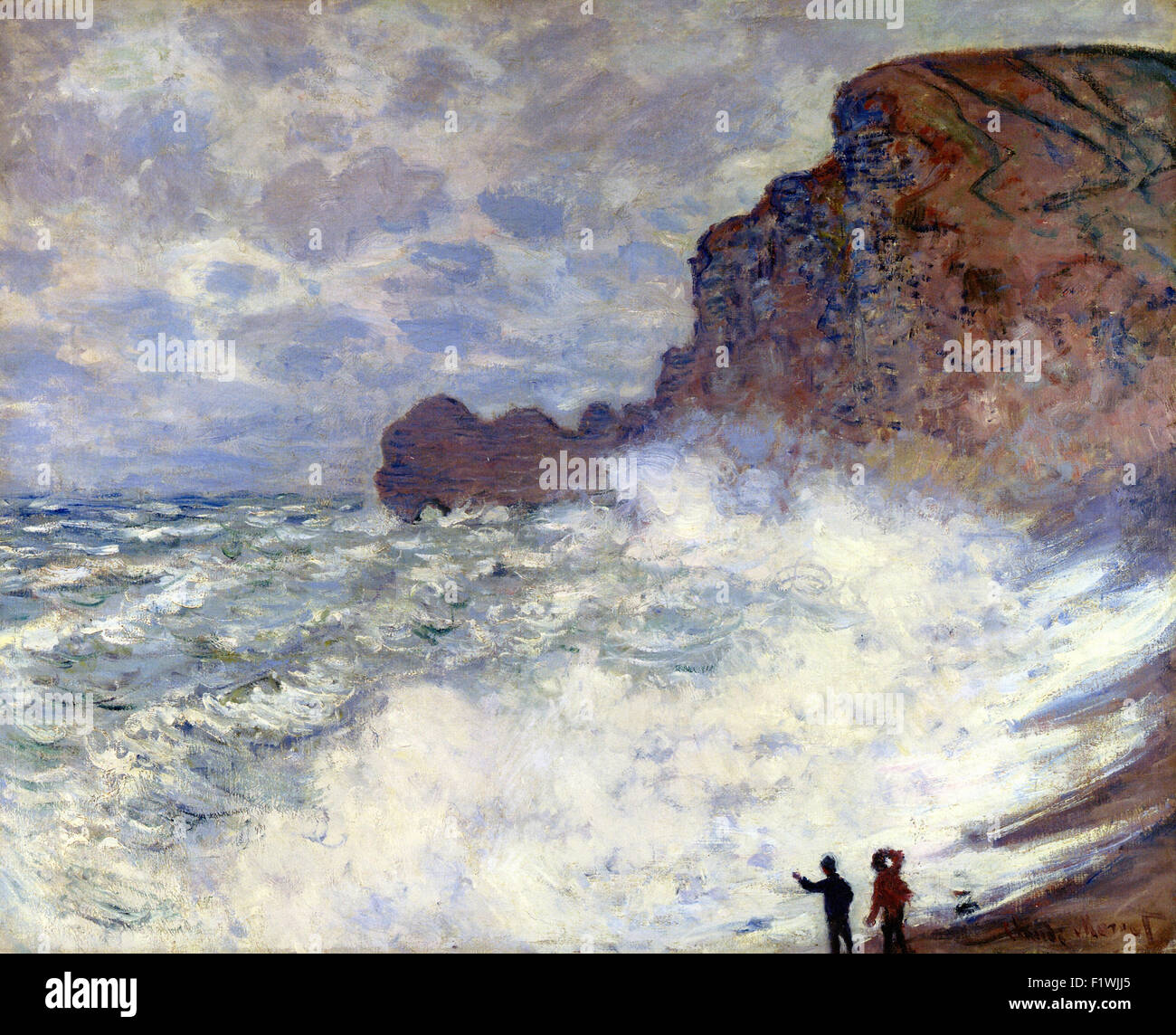 Claude Monet - rauhes Wetter bei Etretat Stockfoto