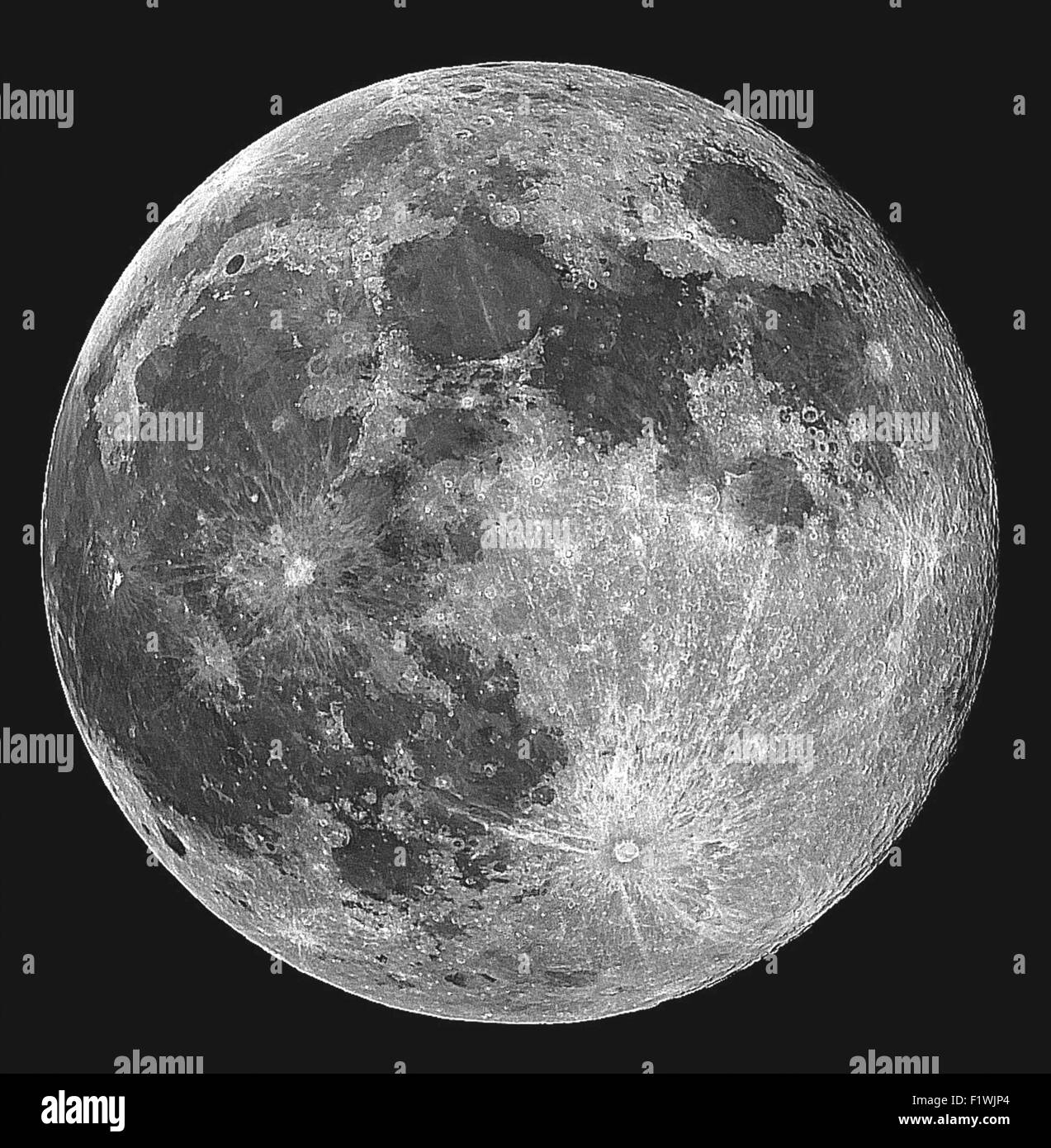 Full Moon Harvest Moon große Datei größe MONO. Aus den Archiven von Presse Portrait Service (ehemals Presse Portrait Bureau) Stockfoto