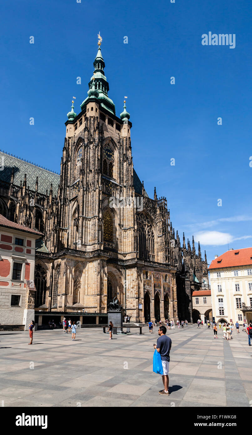 Sankt-Veits-Dom in Prag, Tschechische Republik. Stockfoto