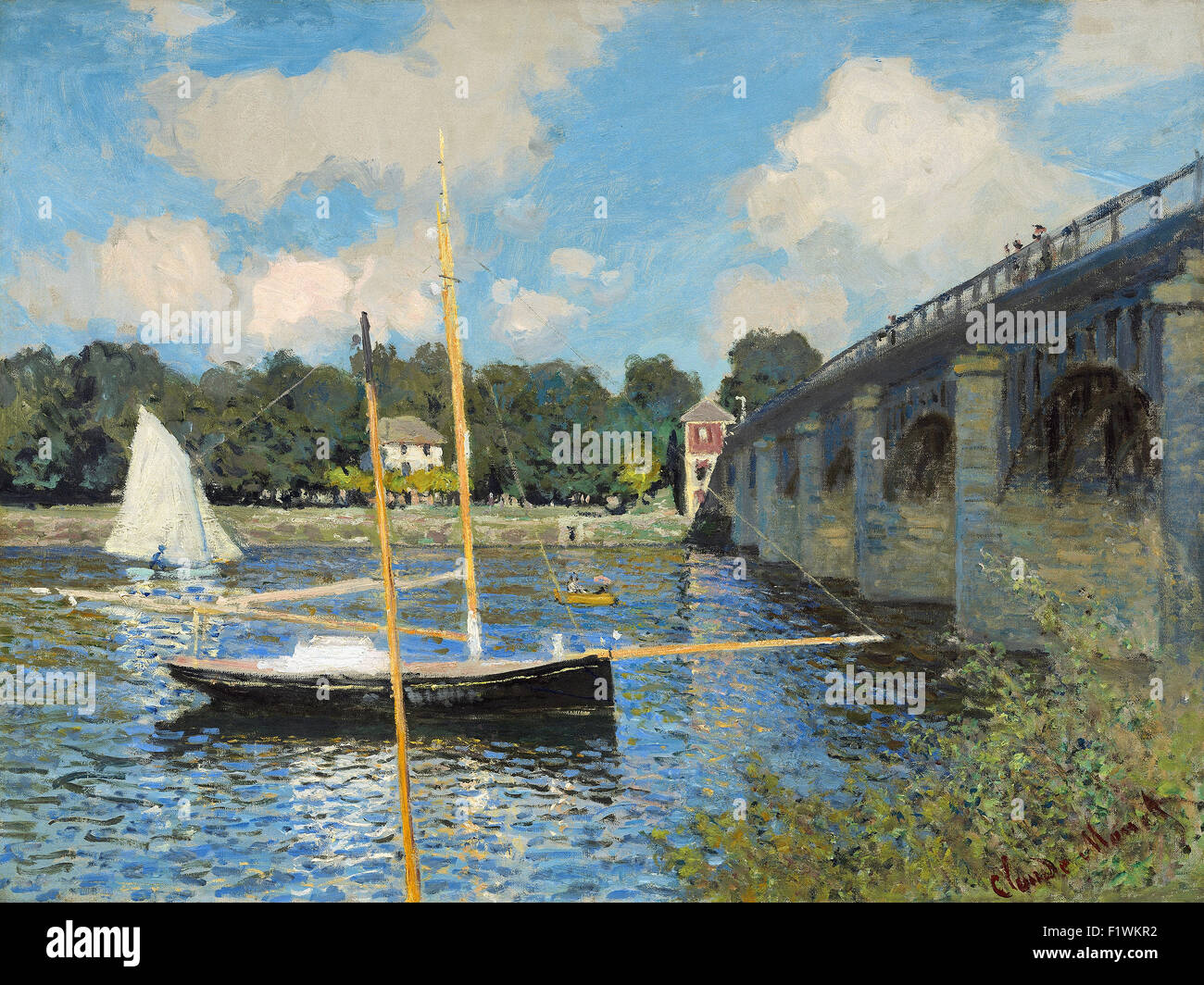 Claude Monet - die Brücke in Argenteuil Stockfoto