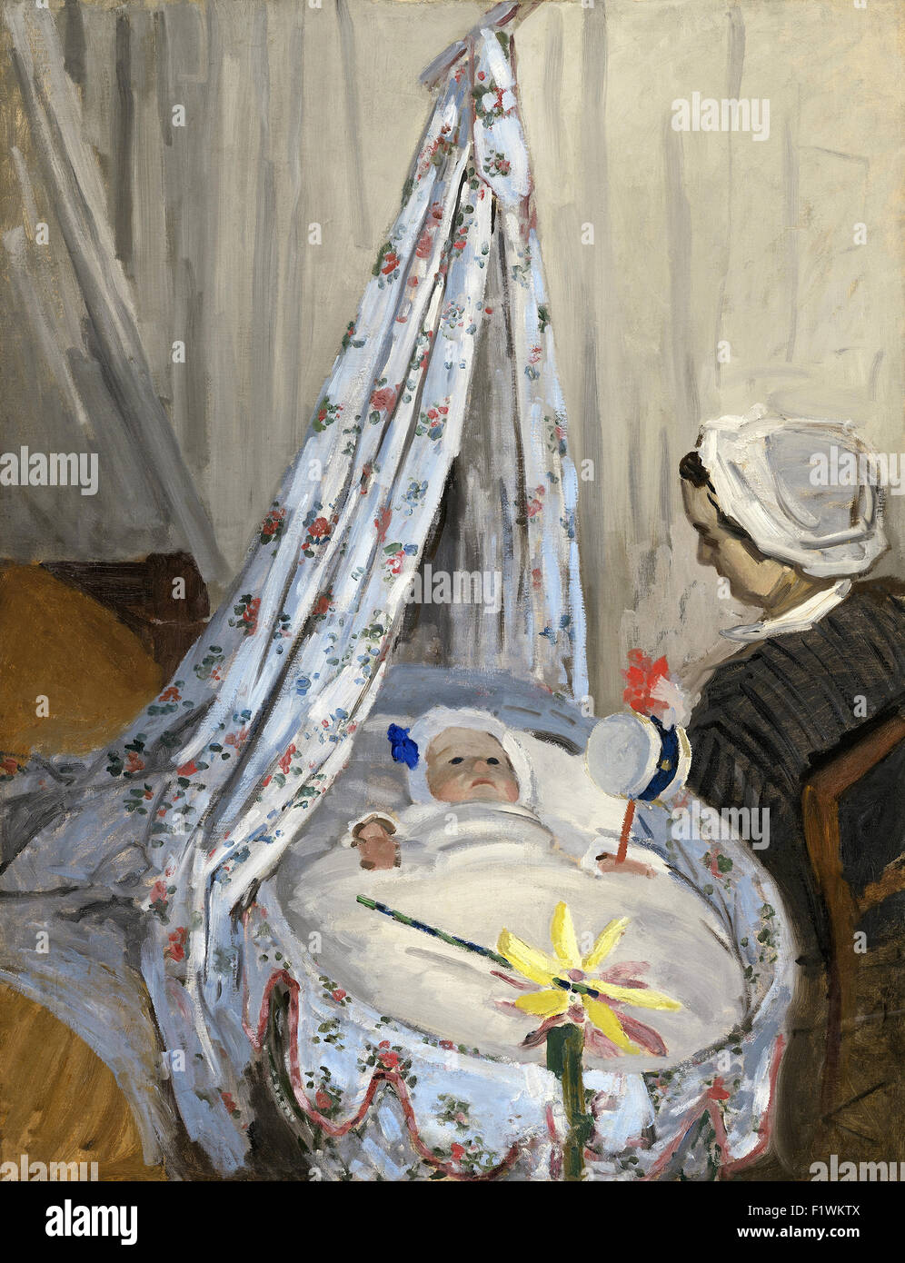 Claude Monet - der Wiege Camille mit des Künstlers Sohn Jean Stockfoto
