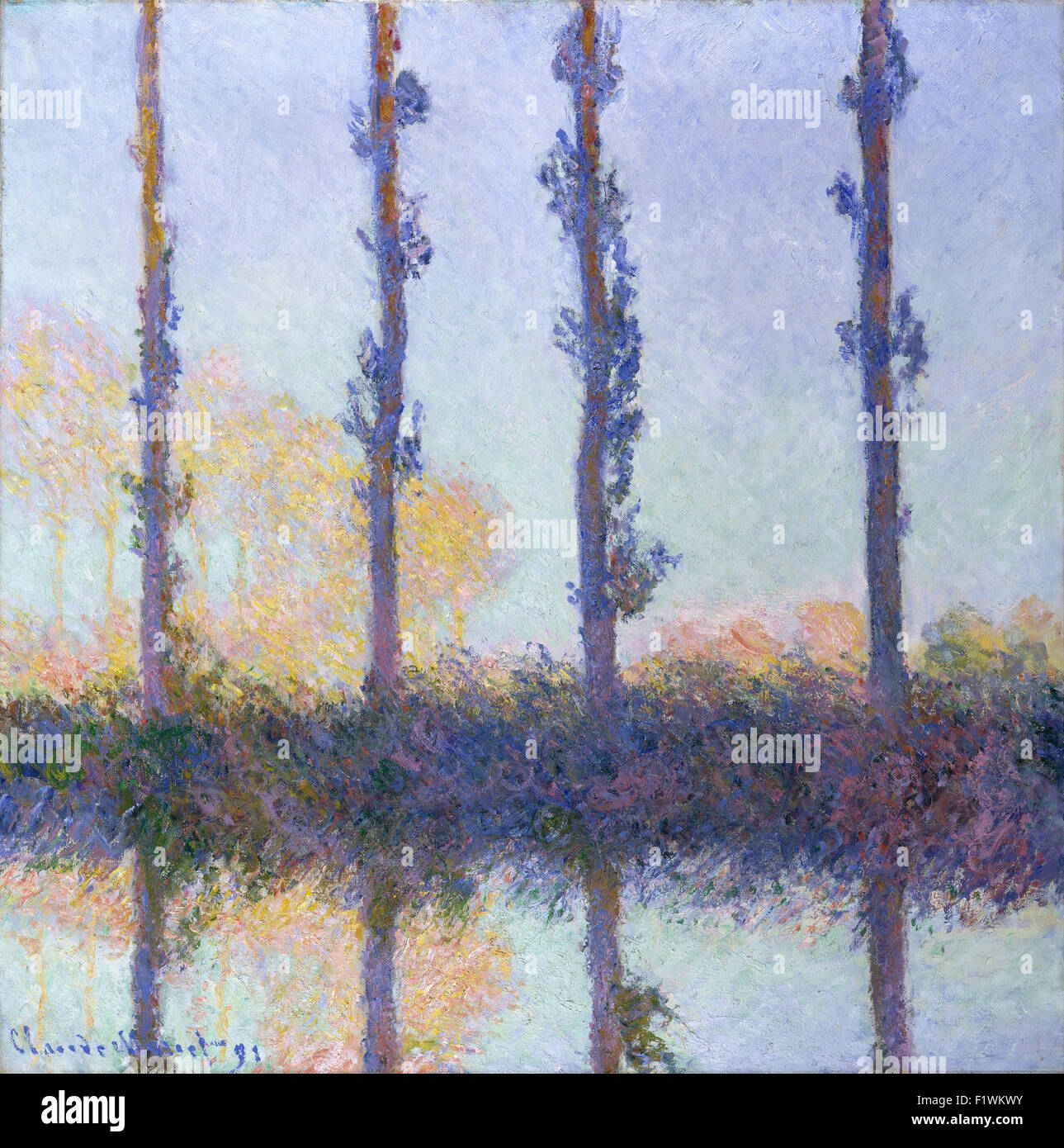 Claude Monet - die vier Bäume Stockfoto