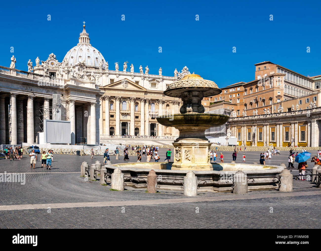 Der Vatikan, St.-Peter Platzes, Vatikanstadt, Rom, Italien Stockfoto