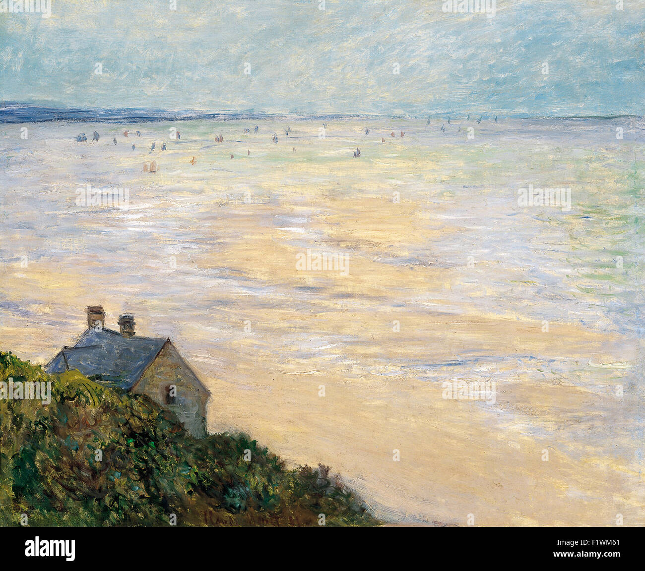 Claude Monet - die Hütte in Trouville, Ebbe Stockfoto