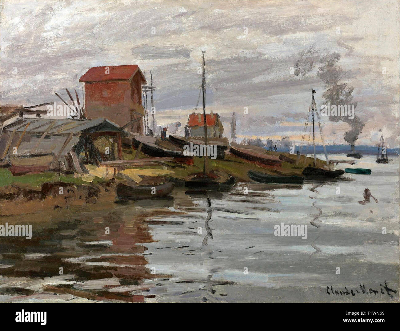 Claude Monet - der Seine in Petit Gennevilliers Stockfoto