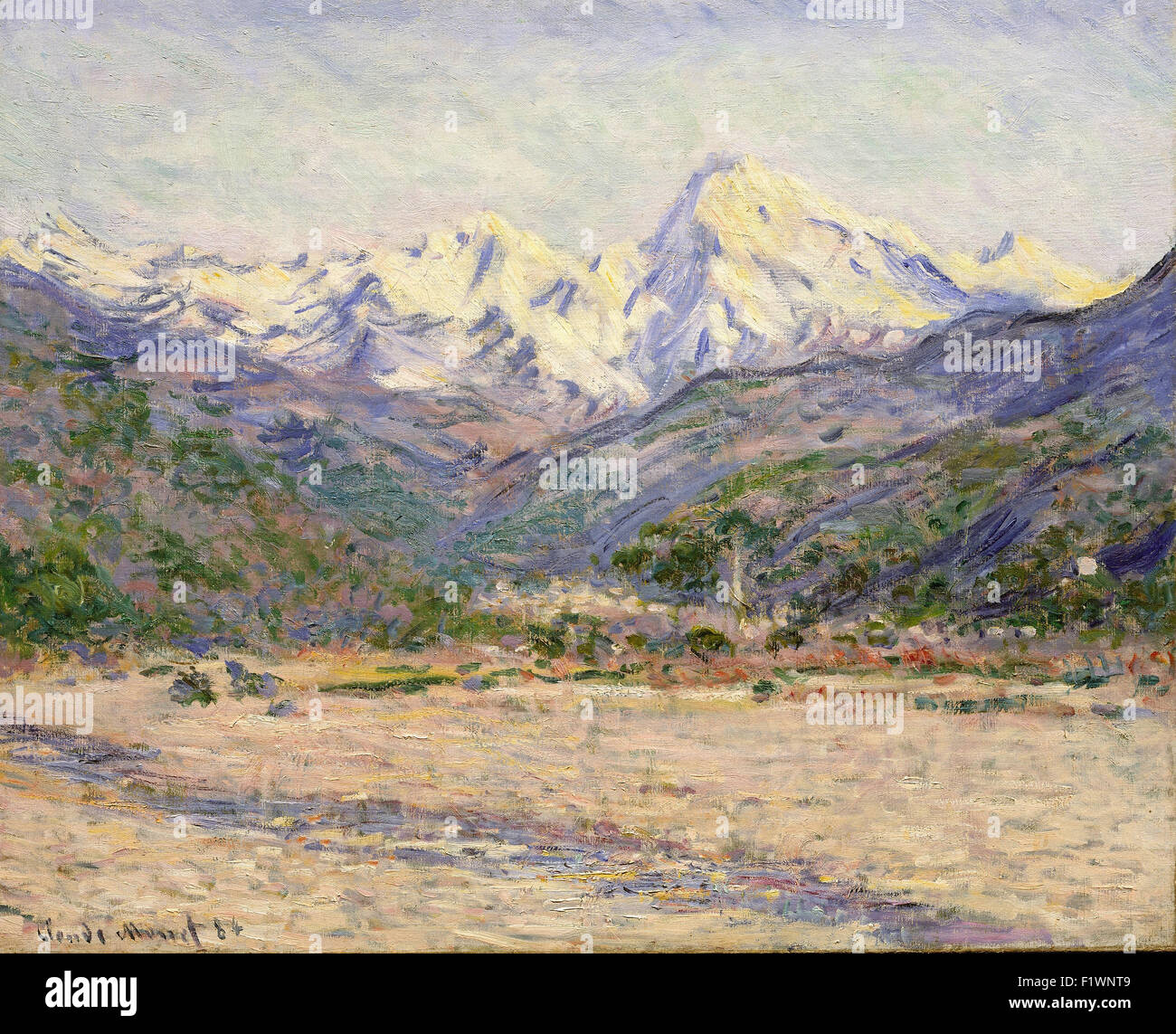 Claude Monet - das Tal der Nervia Stockfoto