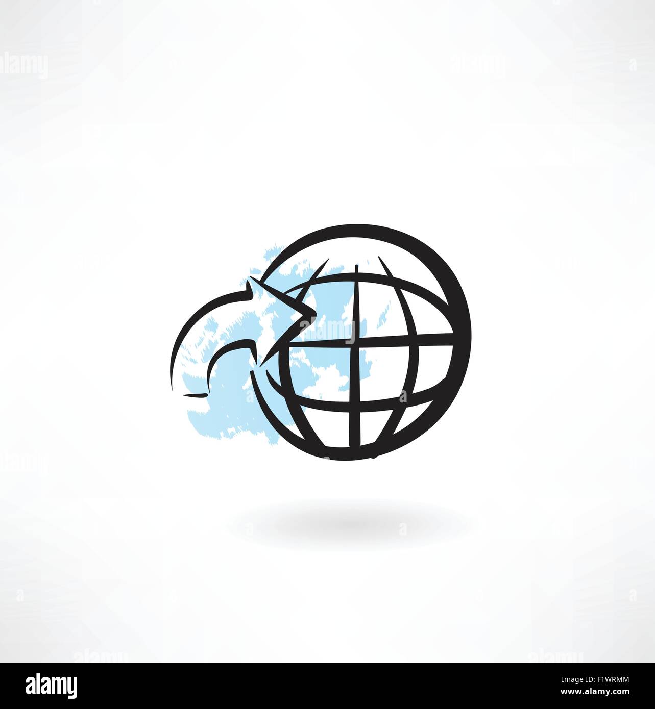 rund um die Erde-Symbol Stock-Vektorgrafik - Alamy