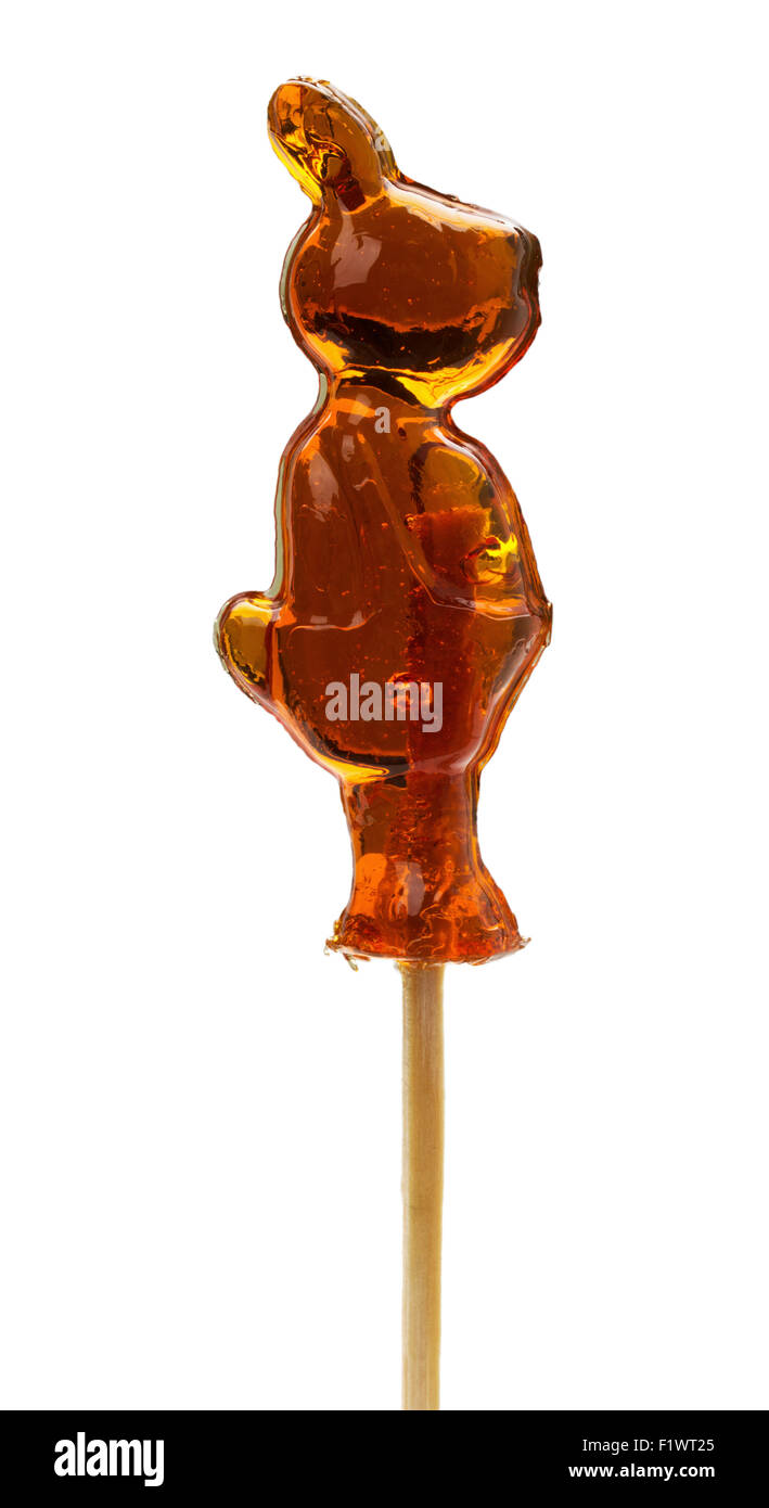 Zucker russischen Lollipop auf dem weißen Hintergrund isoliert. Stockfoto