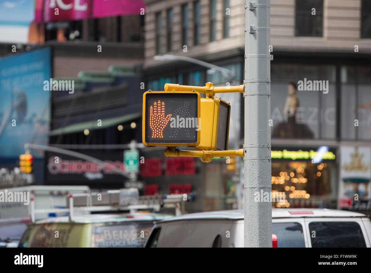 Stoppen Sie, gehen Sie leicht in New york Stockfoto