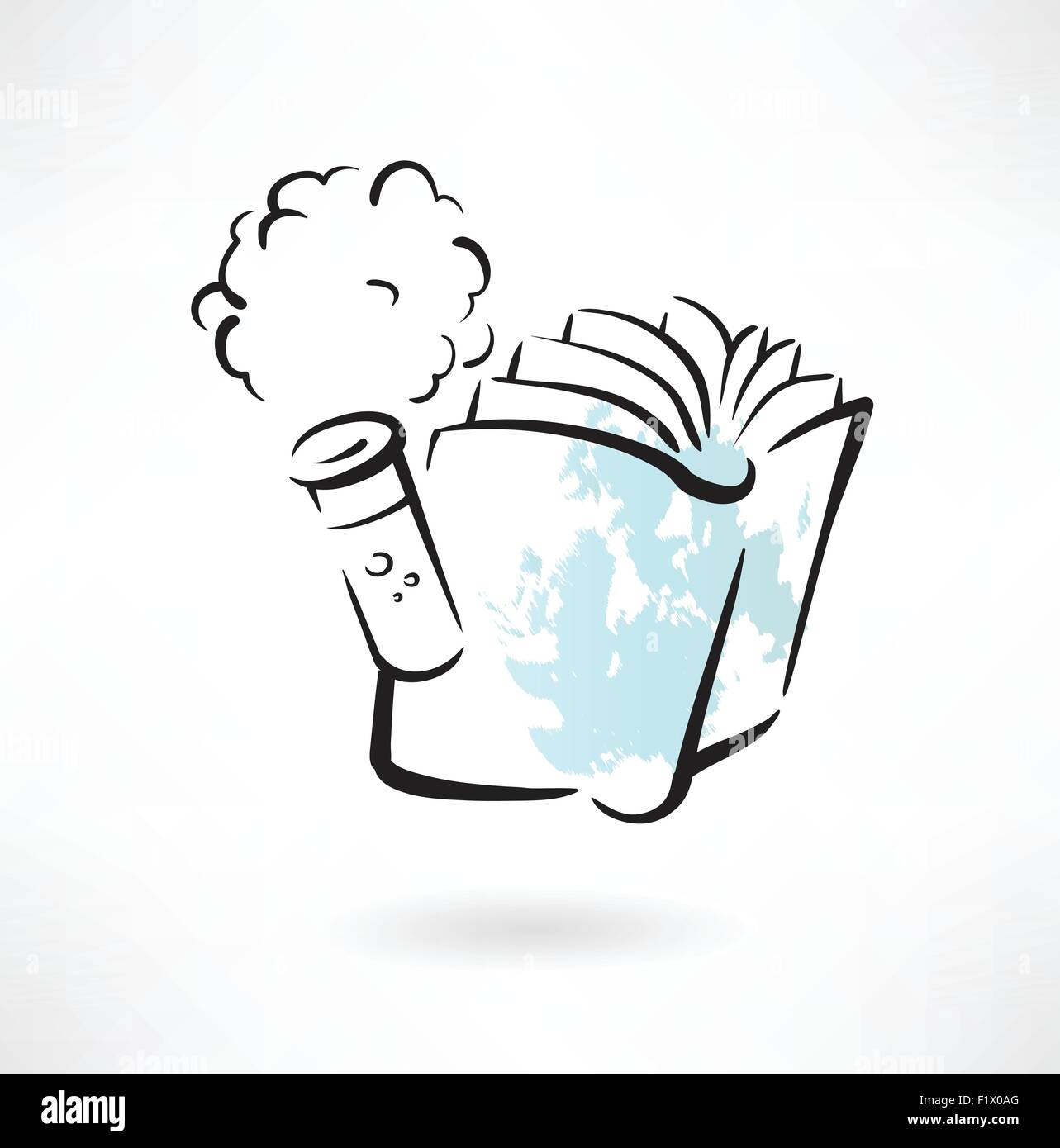 Chemie-Buch-Grunge-Symbol Stock Vektor