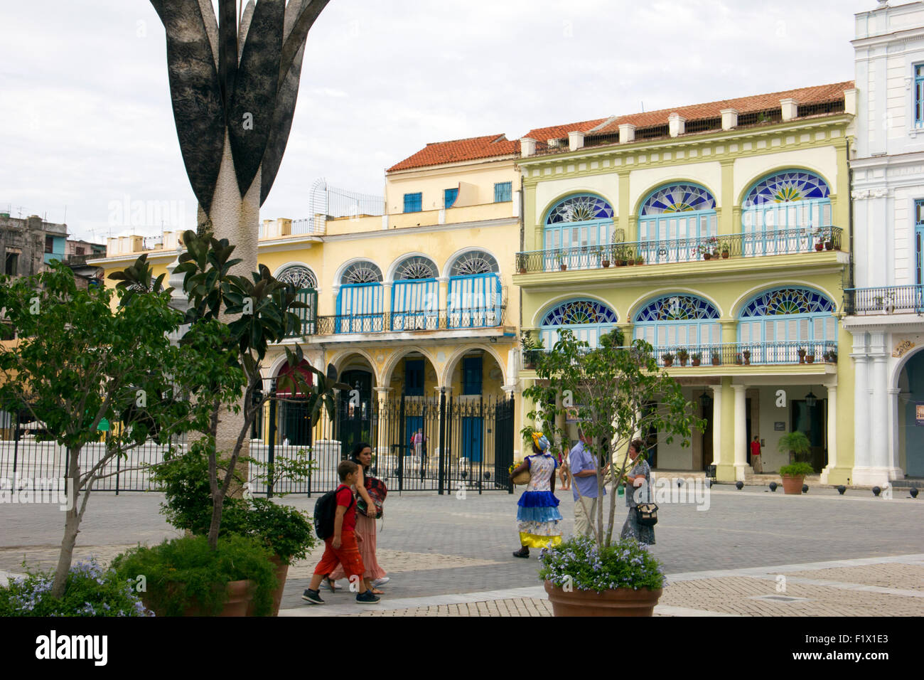 Plaza Vieja in Havanna - Kuba Stockfoto
