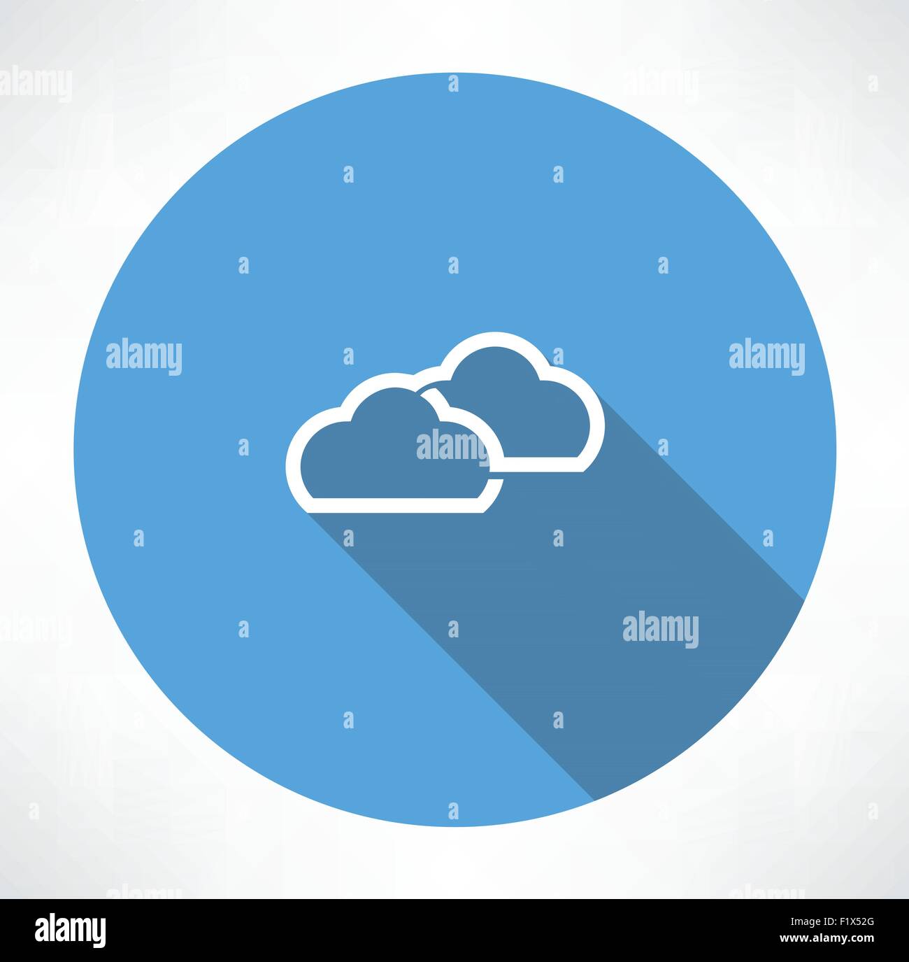 Cloud-Symbol. Flache Jugendstil-Vektor-illustration Stock Vektor