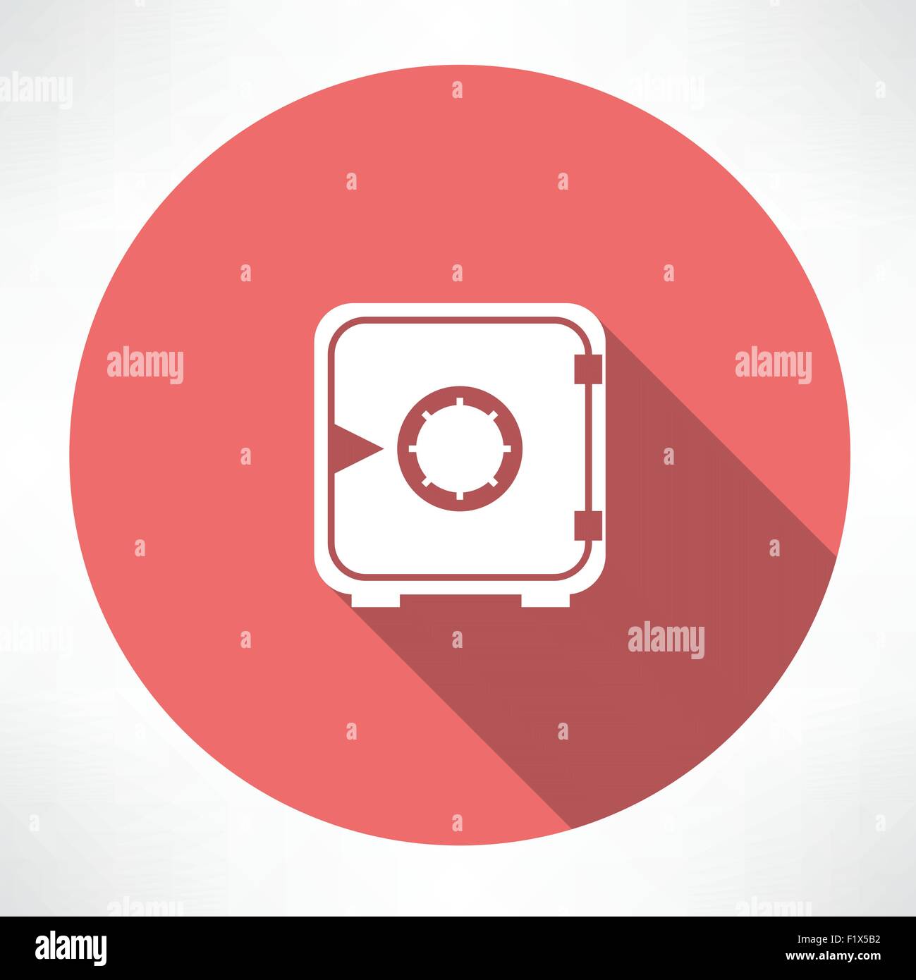 Sichere Vektor Icon. Flache Jugendstil-Vektor-illustration Stock Vektor
