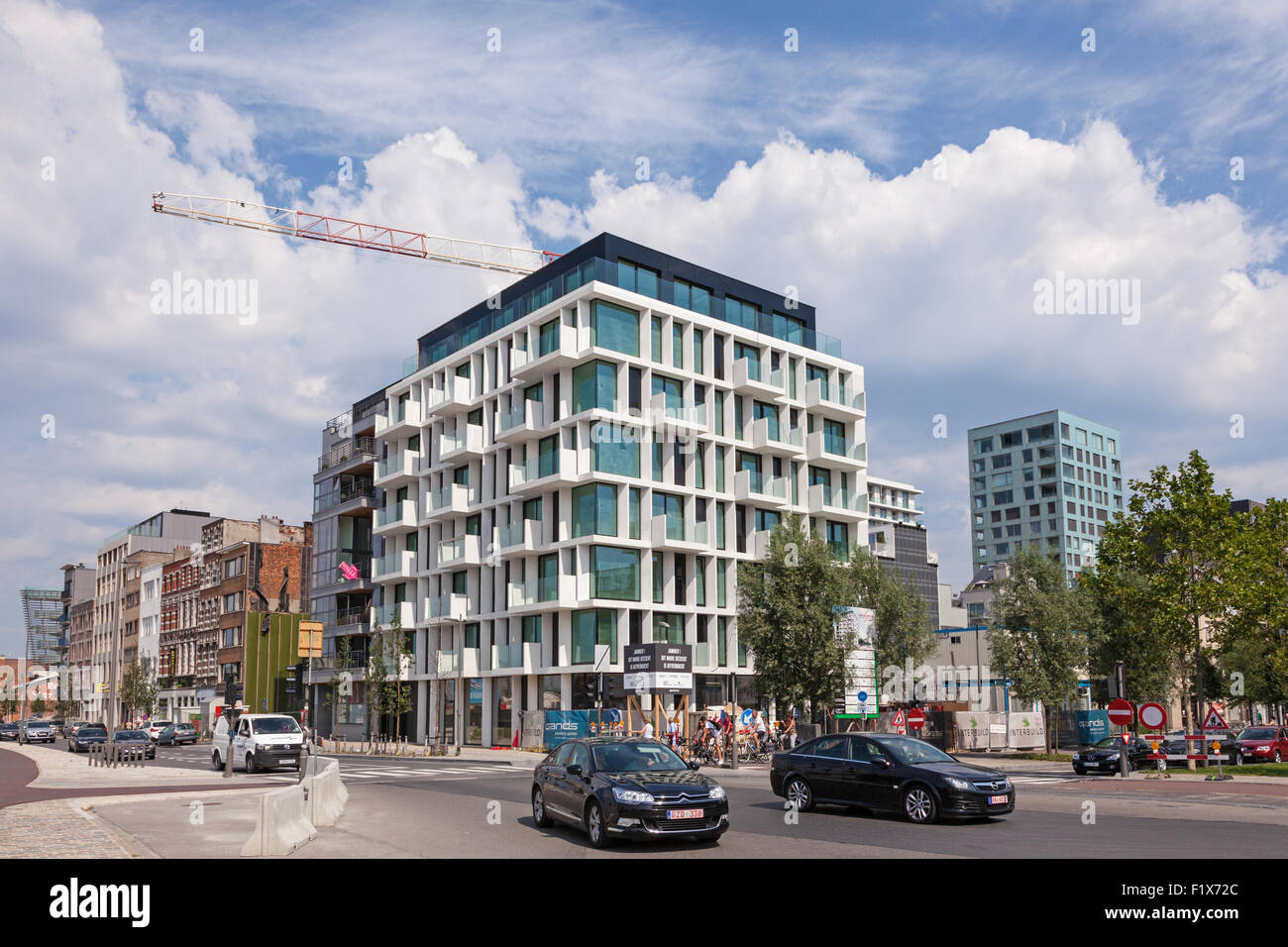 Modernes Gebäude in der Stadt Antwerpen, Belgien Stockfoto