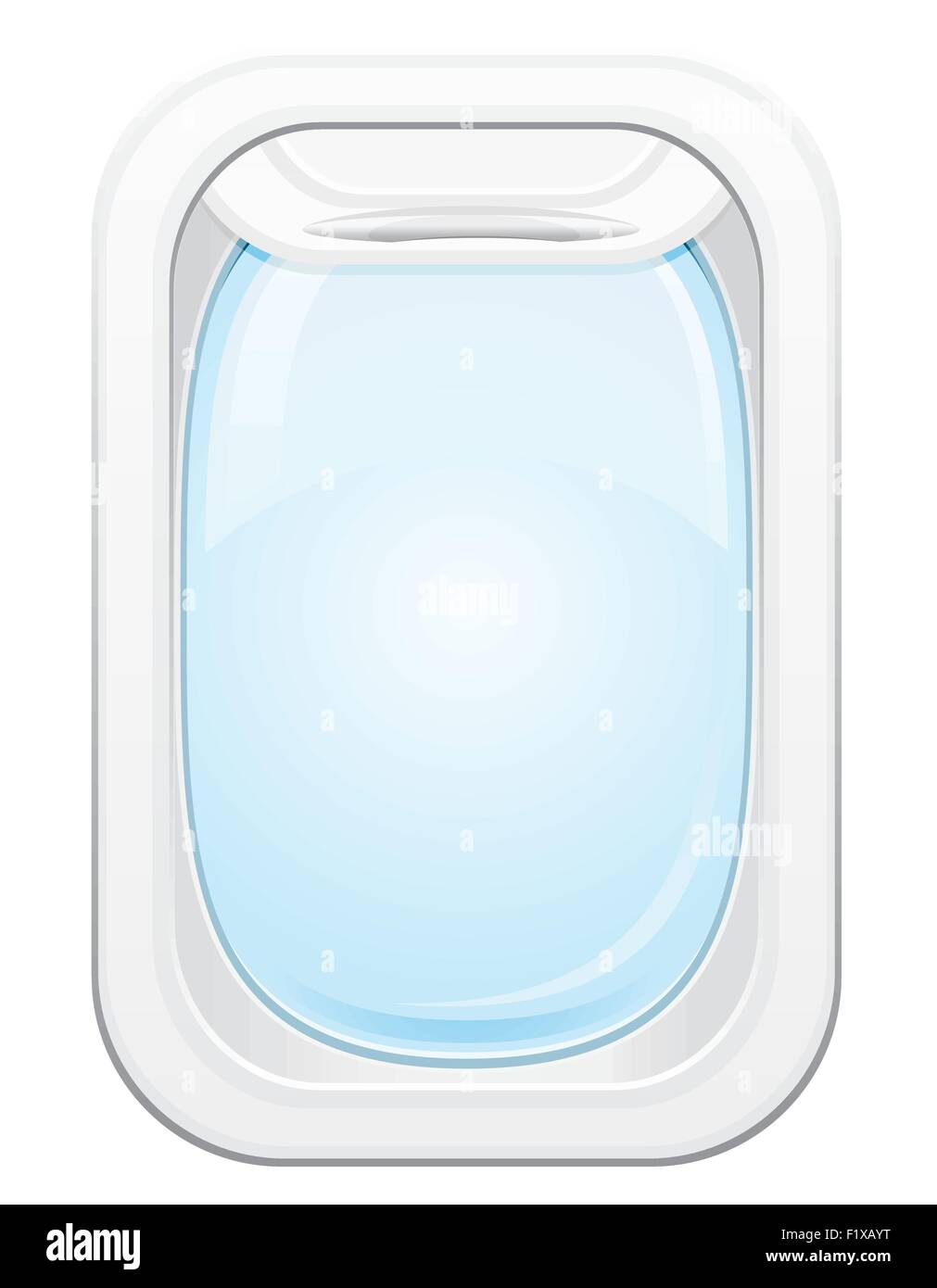 Flugzeug-Bullauge-Vektor-Illustration isoliert auf weißem Hintergrund Stock Vektor