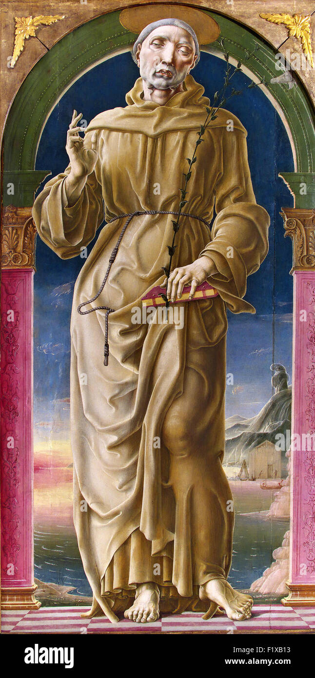 Cosmè Tura (Cosimo di Domenico di Bonaventura)-Antonius von Padua Stockfoto