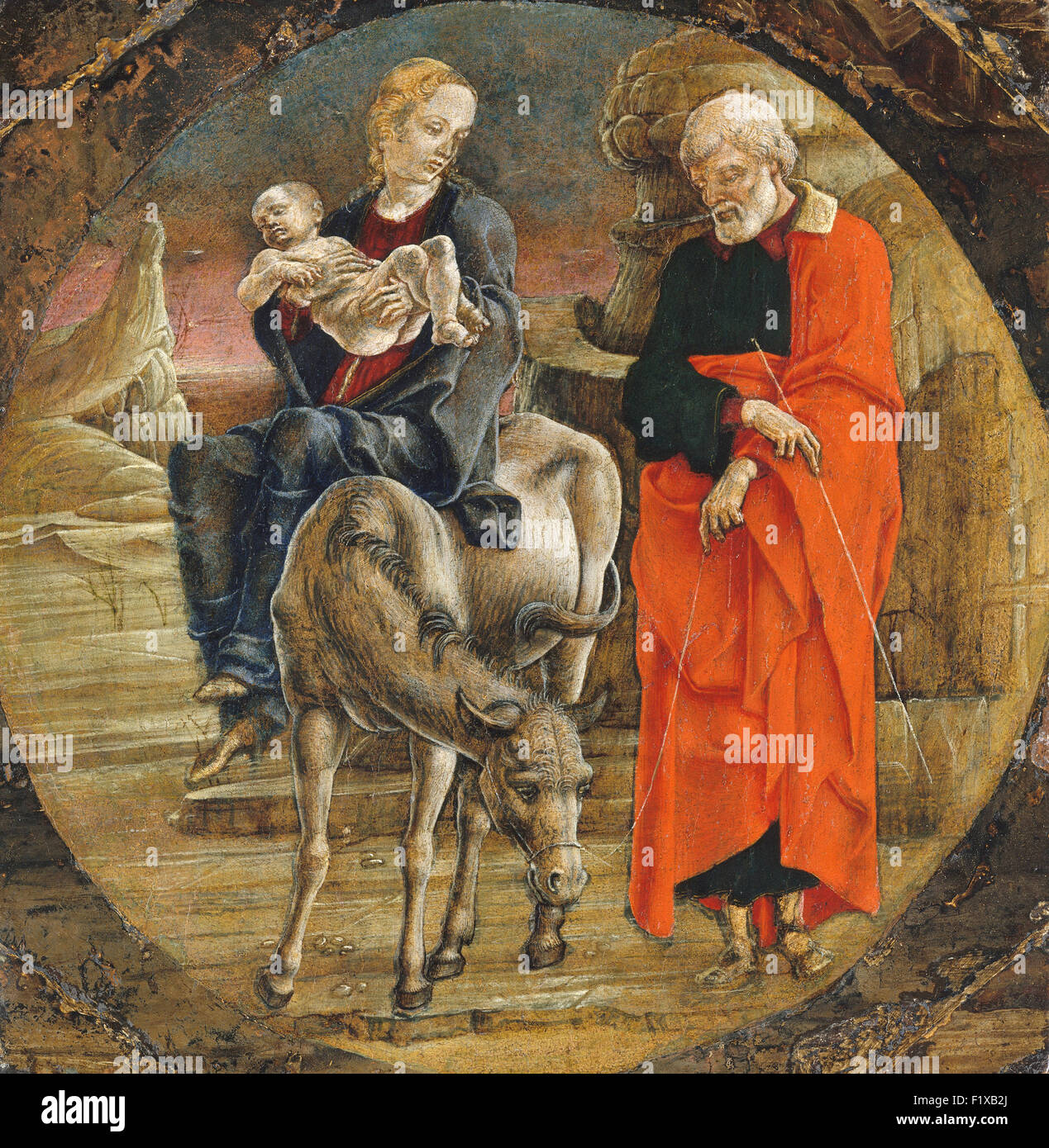 Cosmè Tura (Cosimo di Domenico di Bonaventura)-die Flucht nach Ägypten Stockfoto
