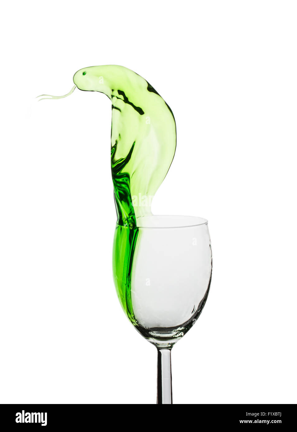 Grüner cocktail Spritzen. Stockfoto