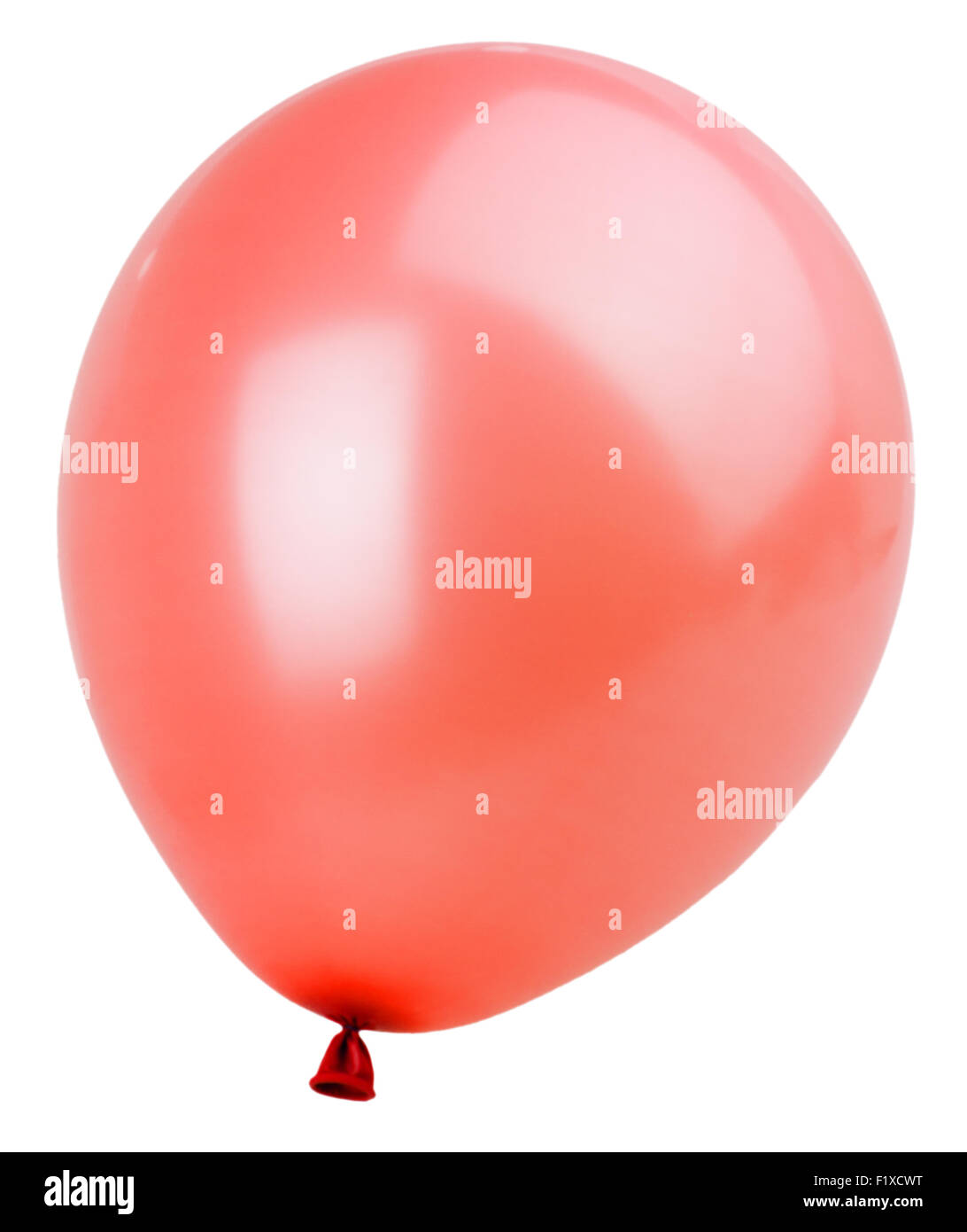 roten Ballon auf weißem Hintergrund Stockfoto
