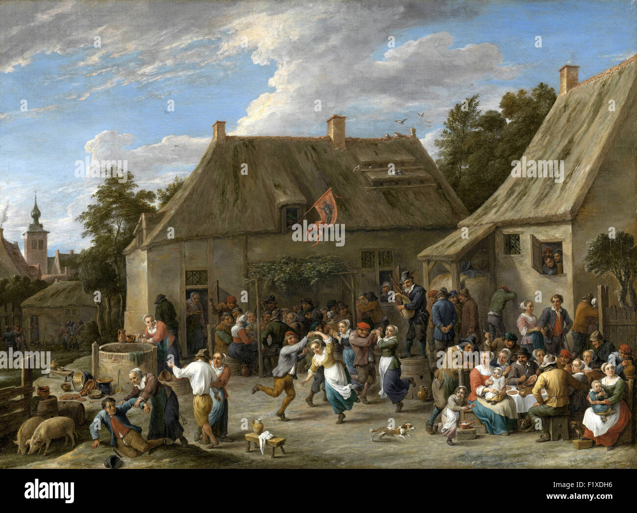 David Teniers der jüngere - Bauer Kirmes Stockfoto