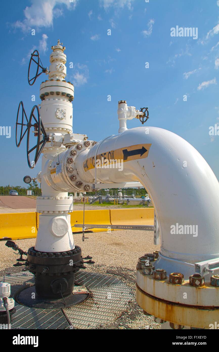 Ein Bohrloch an der Strategic Petroleum Reserve 23. August 2010 in Houston, Texas. Stockfoto