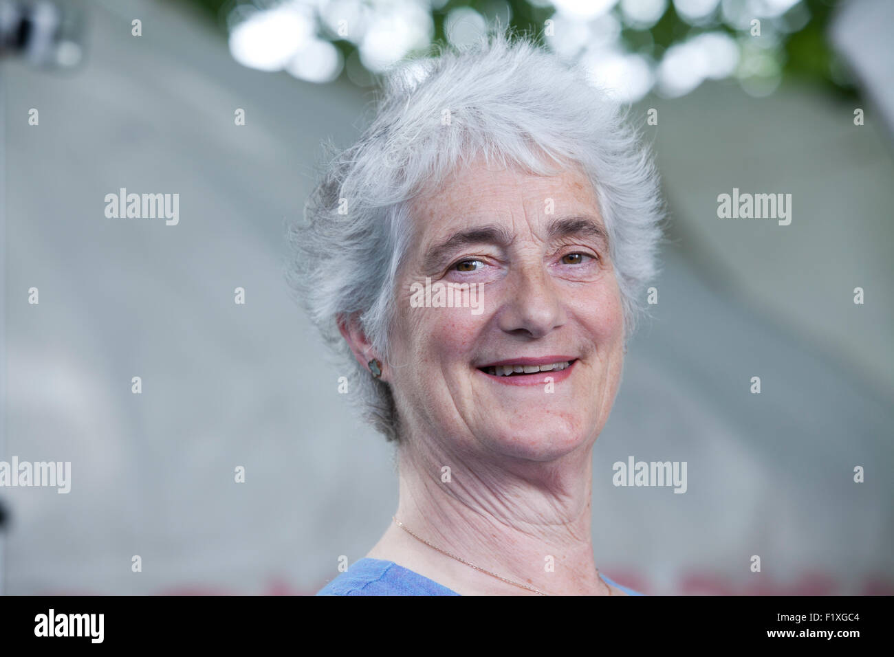 Valerie Gillies, die erste Frau Makar (Poet Laureate) von Edinburgh, Edinburgh International Book Festival 2015. Edinburgh, Schottland. 20. August 2015 Stockfoto