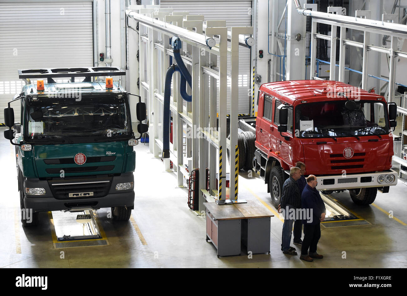 Die tschechischen LKW-Hersteller Tatra LKW öffnet sich eine neue Diagnose-Werke in Koprivnice, Tschechische Republik, auf Dienstag, 8. September 2015. (Foto/Jaroslav Ozana CTK) Stockfoto