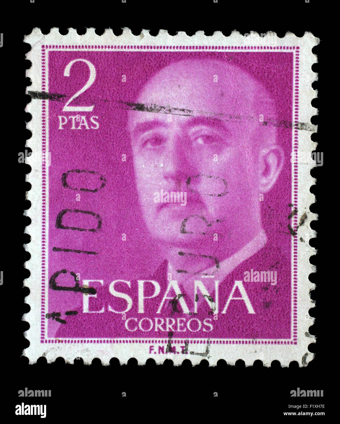 Briefmarke Spanien 1955 – Francisco Franco ** Postfrisch MNH (Sammlerstück Von Prophila)