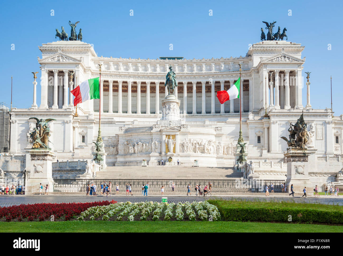 Fassade des Victor Emmanuel II Monument Piazza Venezia Rom Roma Lazio Italien EU Europa Stockfoto