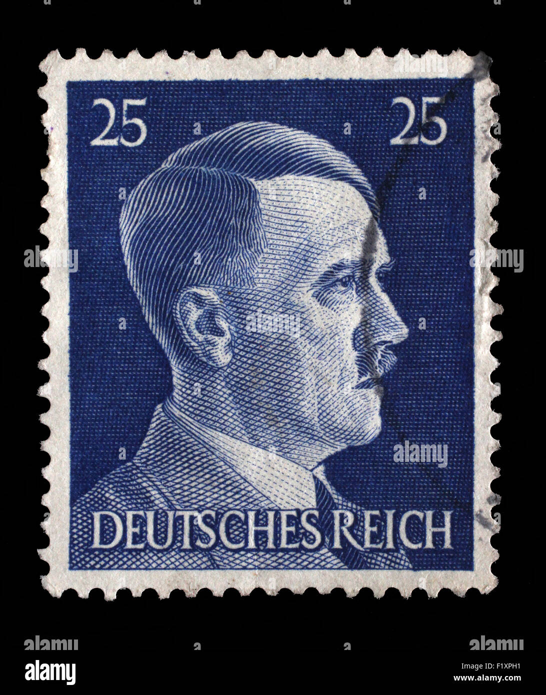 Deutsche REICH - ca. 1941: Eine Briefmarke gedruckt in Deutschland zeigt Bild von Adolf Hitler, Serie, 1941. Stockfoto