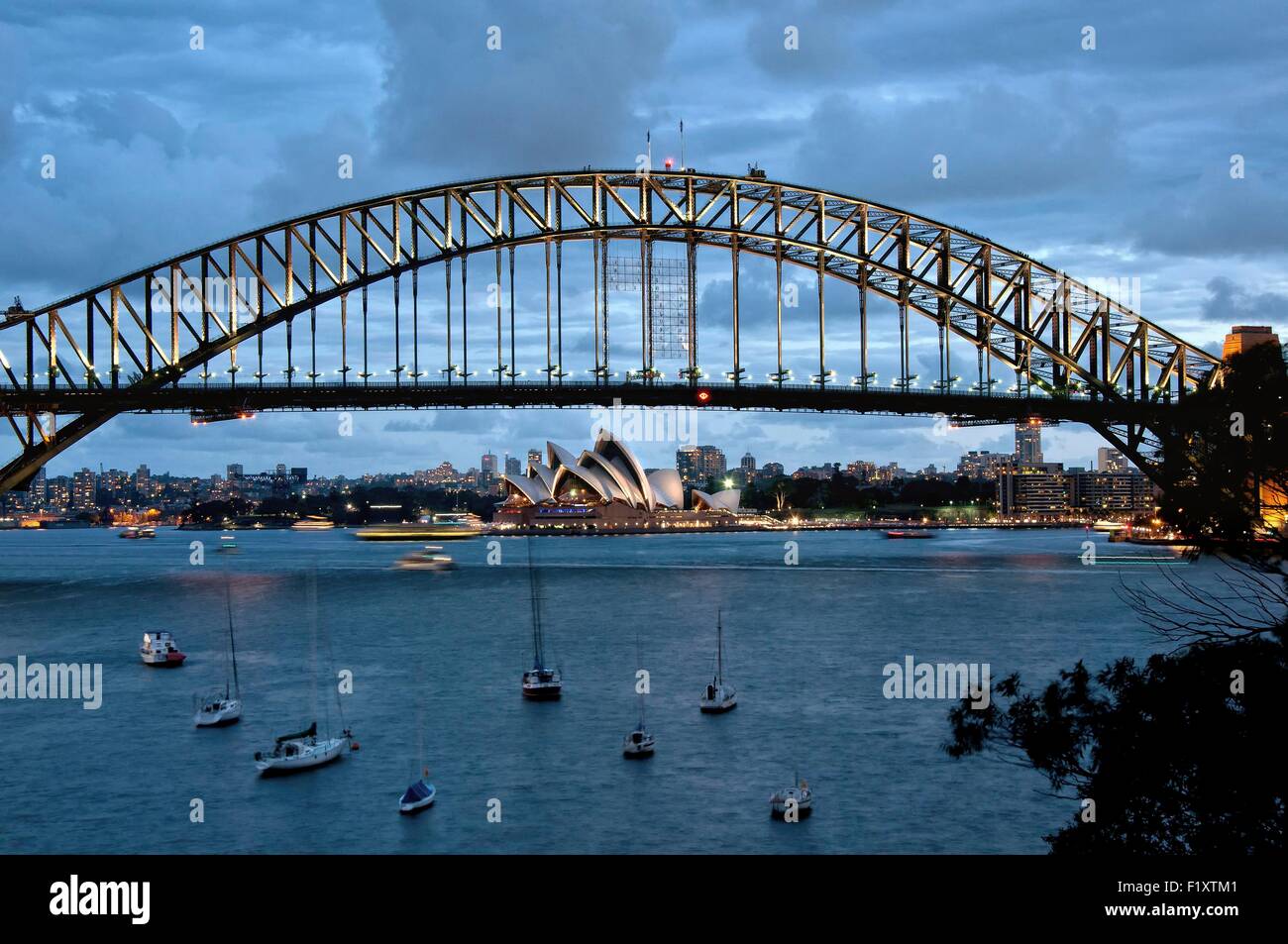 Australien, New South Wales, Sydney, Ende des Tages im Hafen von Sydney Stockfoto