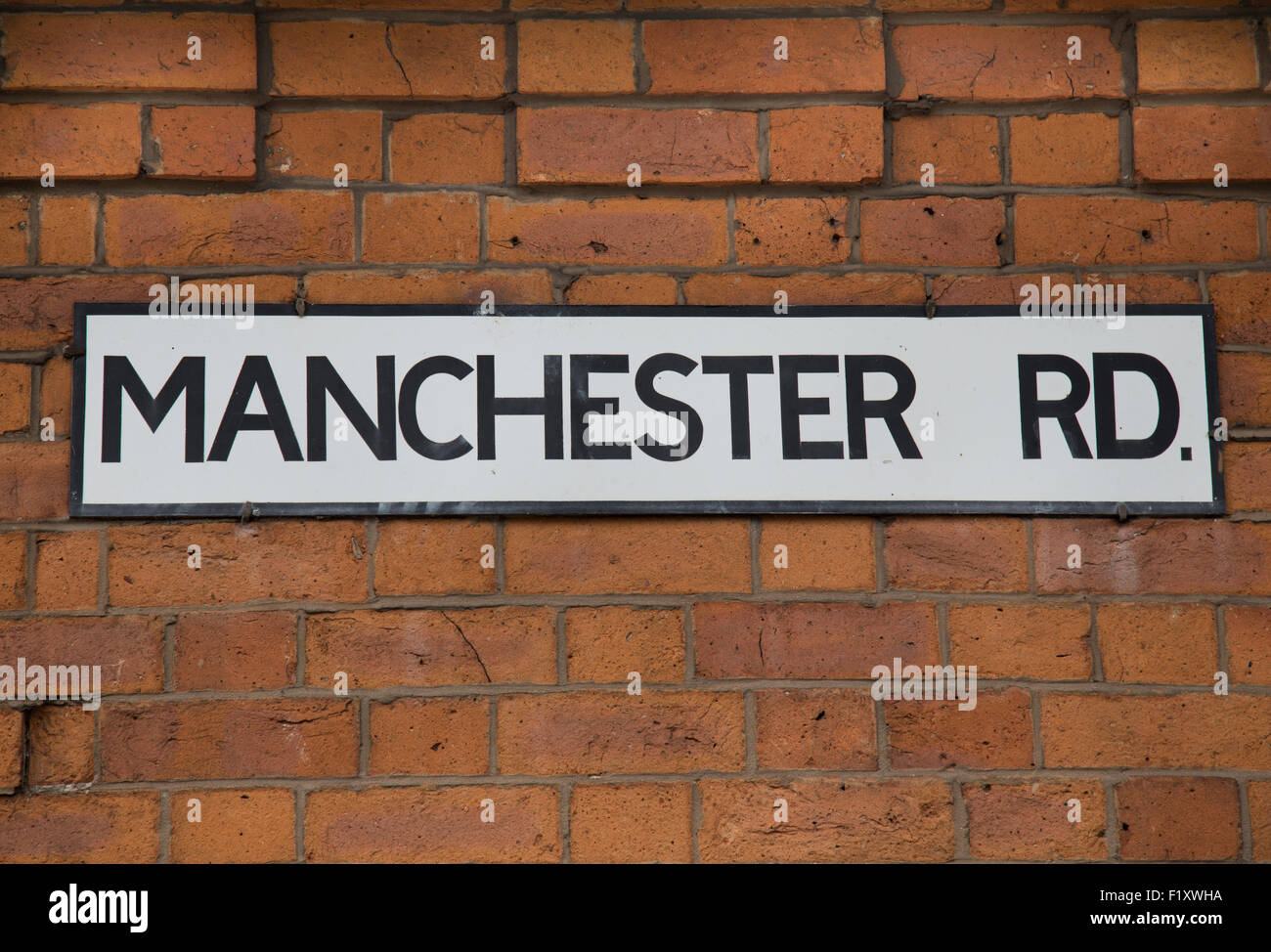 Manchester-Straßenschild in Manchester, England. UK Stockfoto