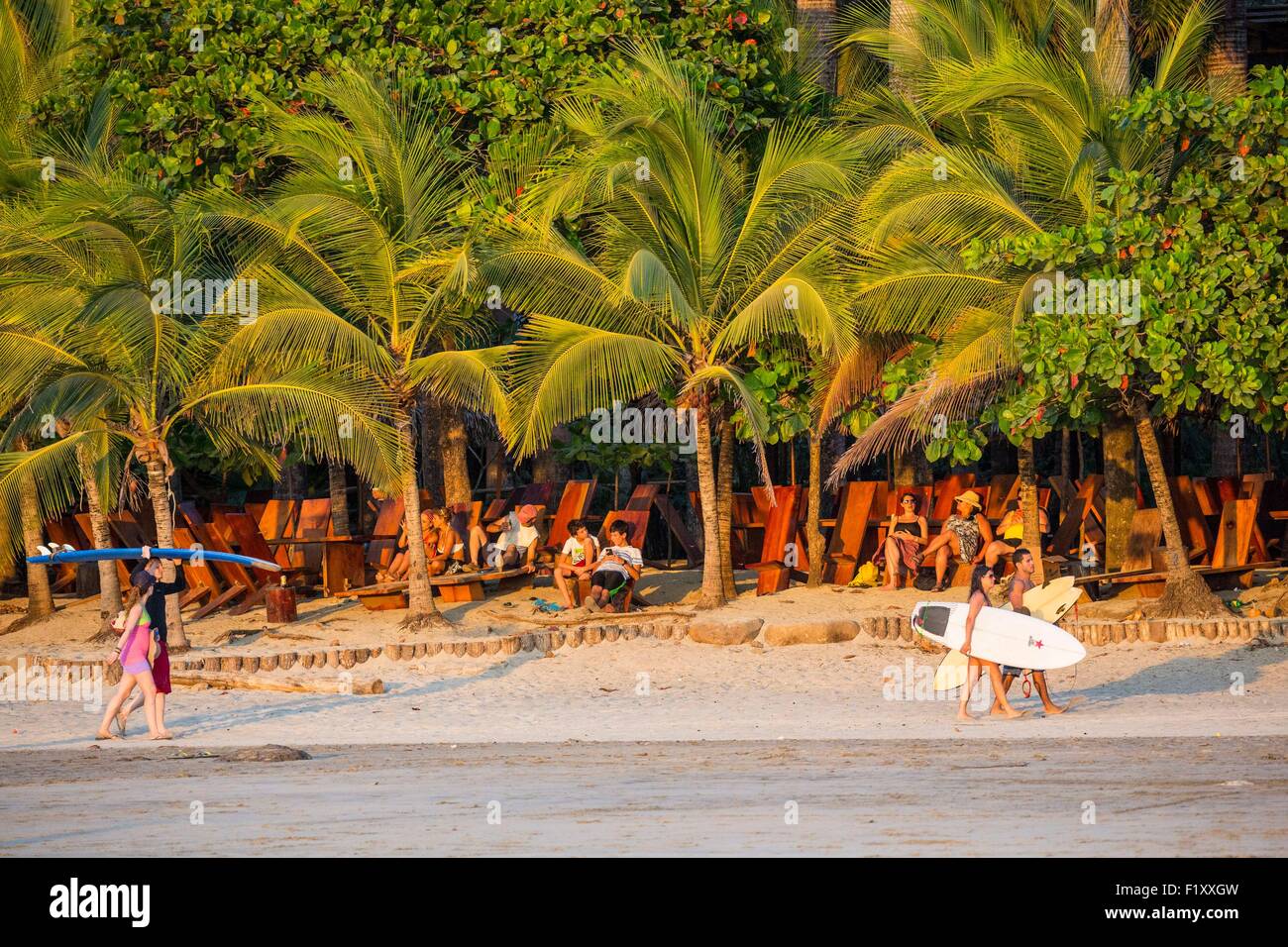 Costa Rica, Provinz Guanacaste, Nicoya Halbinsel, in der Nähe von Tamarindo, Playa Avellana Stockfoto