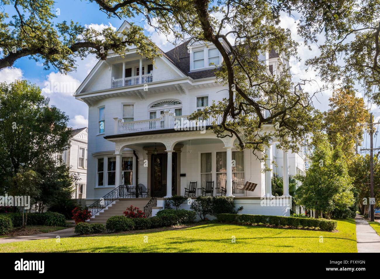 USA, Louisiana, New Orleans, Haus in der Wohngegend der Universität Stockfoto