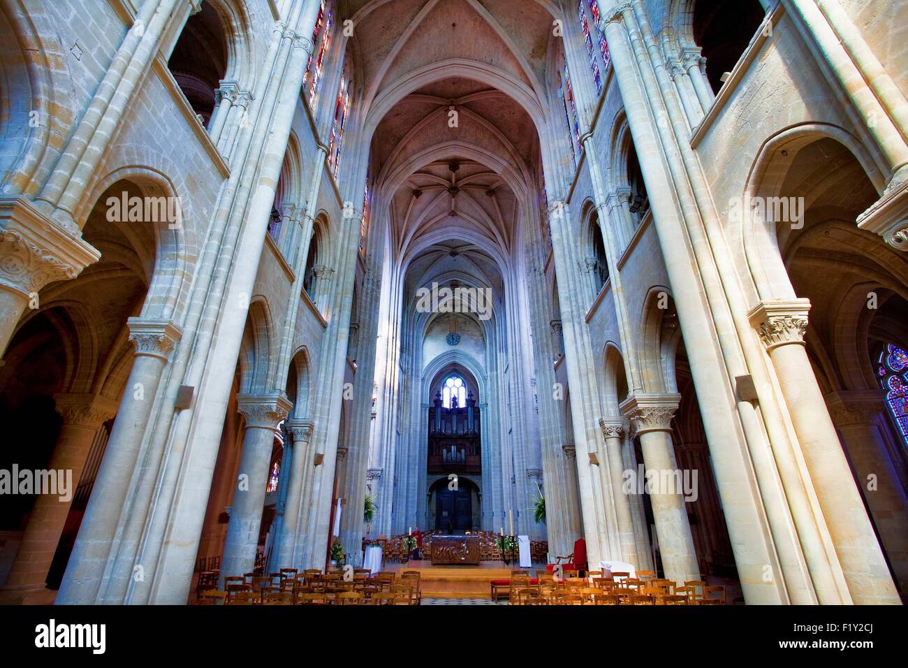 Frankreich, Oise, Senlis, die gotische Kathedrale Notre-Dame Stockfoto