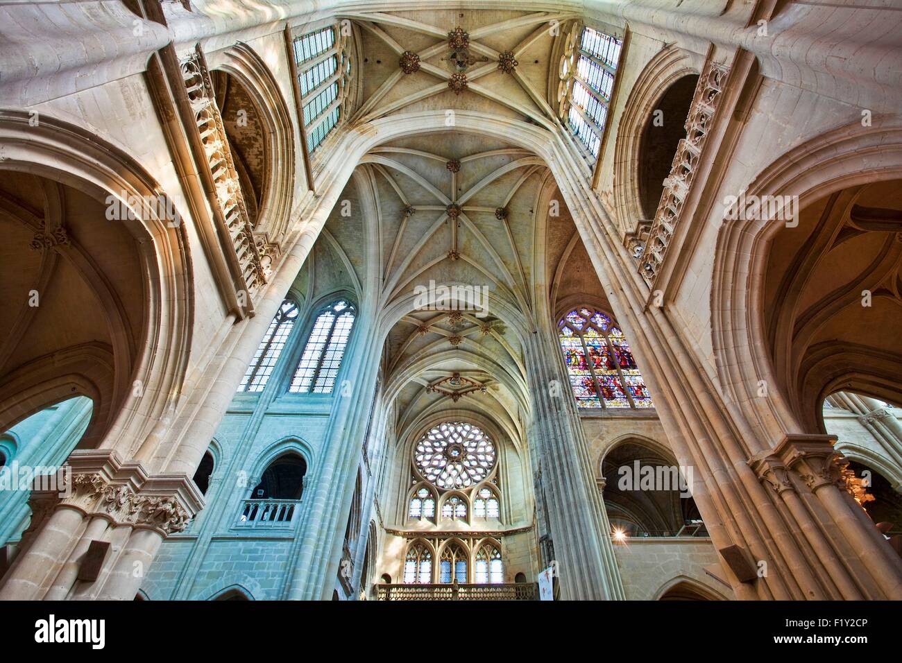 Frankreich, Oise, Senlis, die gotische Kathedrale Notre-Dame Stockfoto