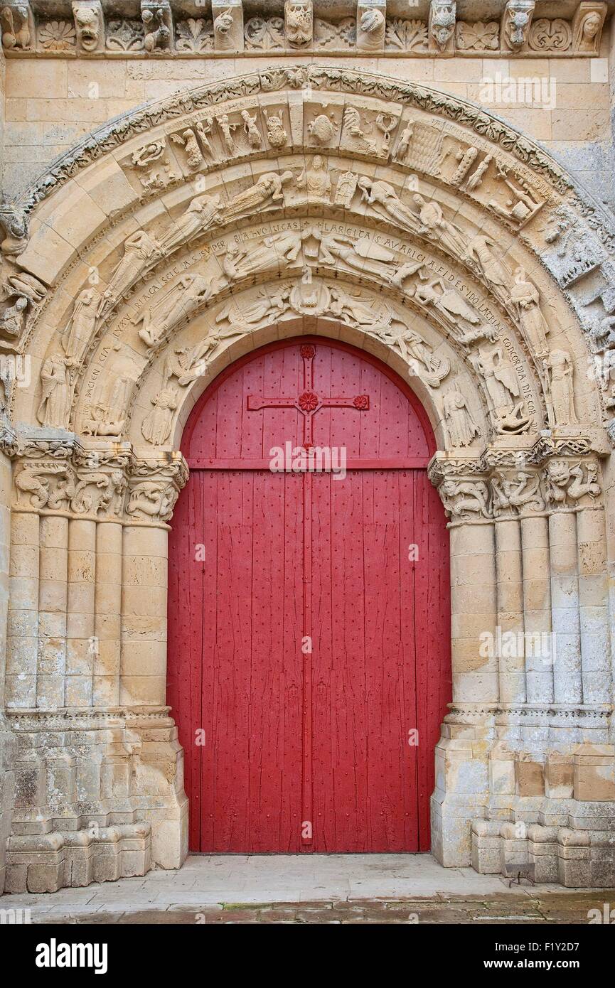 Frankreich, Charente Maritime, römischen Kirche AULNAY Stockfoto