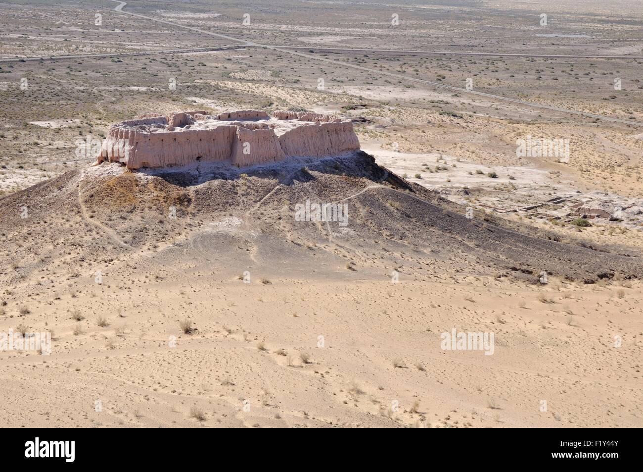 Usbekistan, Karakalpakstan, Ayaz Qala Wüste Festung Stockfoto