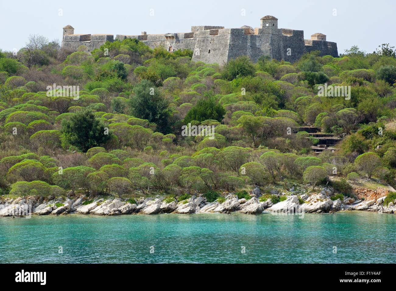 Albanien, Porto Palermo schloss Stockfoto