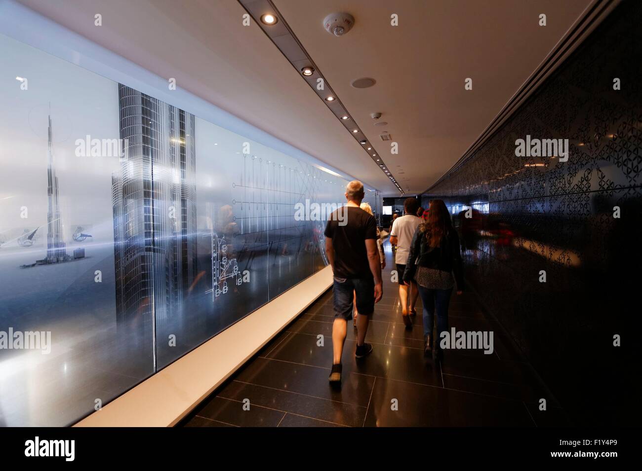 Vereinigte Arabische Emirate, Dubai, Downtown Dubai, Burj Khalifa, das höchste Gebäude der Welt (828 m) Stockfoto